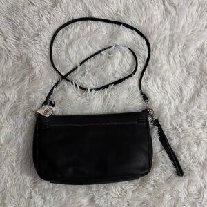Vintage 00s Liz Claiborne Elegant Black Leather Shoulder Bag